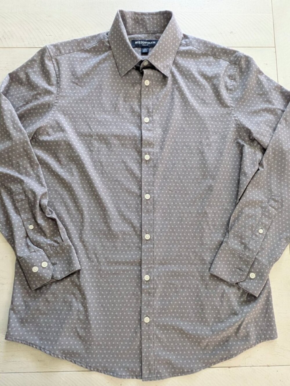Mizzen & Main Leeward Shirt Men's Med Classic Fit Performance Stretch